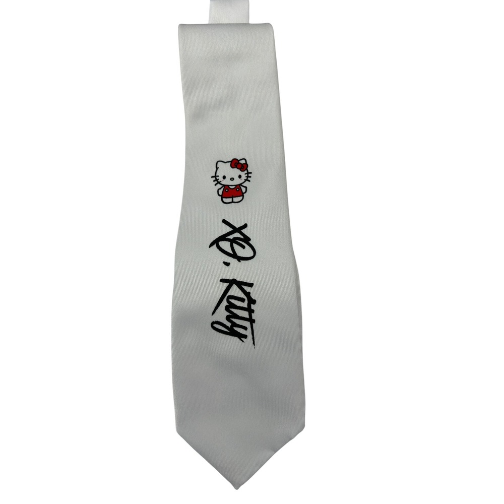 Netflix XO Kitty Hello Kitty Forever 21 White Satin Necktie Accessory